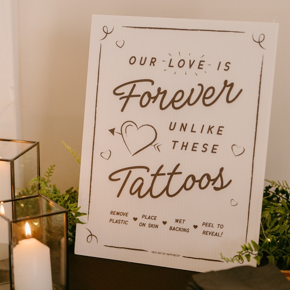 Temporary Tattoo Station Sign